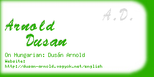 arnold dusan business card